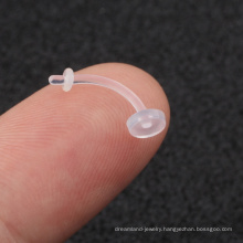 Clear Transparent Bioflex UV Bent Curved Eyrbrow Piercing Retainer